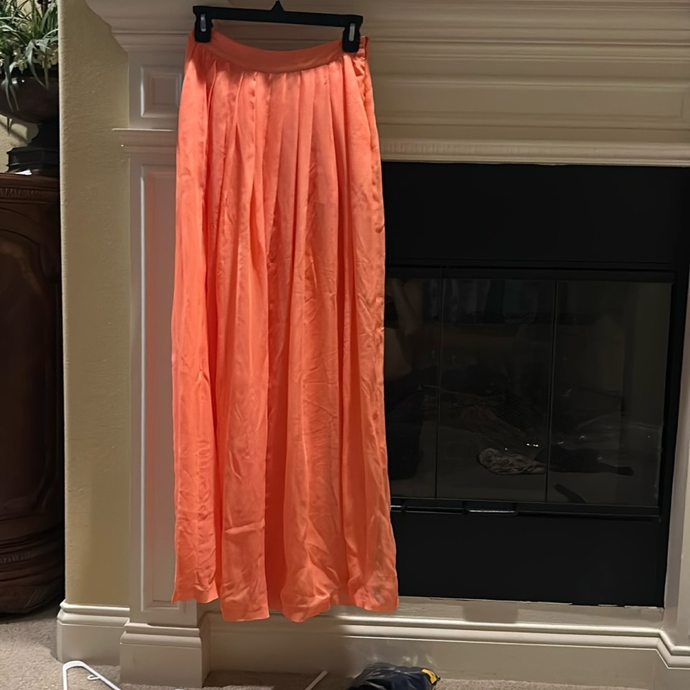 Tangerine maxi skirt with pockets!